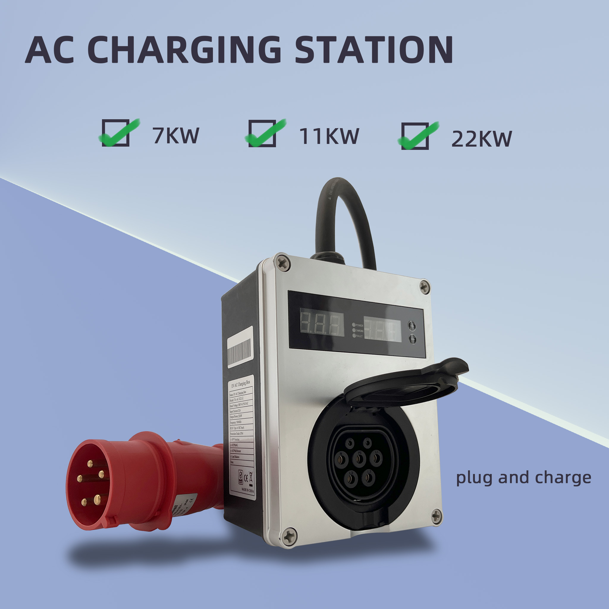 New Tary EV AC Portable Charge - Type 2 Portable Ev Charger 11Kw Cee ulasan dan harga